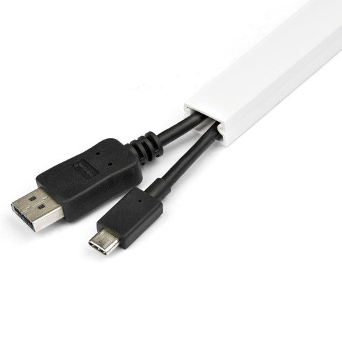 StarTech.com Solid Cable Management Raceway with Adhesive Tape & Cover, 3/4"(19mm)W x 3/8"(11mm)H - 3ft(1m) length, PVC Network/Power Cord Hider/Wall Wire Duct, Max 6 Cables, UL Listed