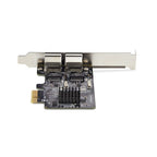StarTech.com 2-Port Gigabit PCIe Network Adapter Card, 10/100/1000Mbps PCI Express NIC, Dual Realtek RTL8111H, Works with Windows and Linux, TAA Compliant