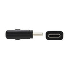 Tripp Lite U420-01M-G25ARA USB-C Cable (M/M) - USB 3.2 Gen 2 (10 Gbps), 5A (100W) Rating, Thunderbolt 3 Compatible, Right-Angle Plug, 1 m (3.3 ft.)