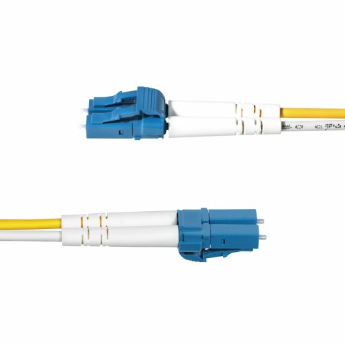 StarTech.com 5m (16.4ft) LC to LC (UPC) OS2 Single Mode Duplex Fiber Optic Cable, 9/125µm, 100G, Bend Insensitive, Low Insertion Loss - LSZH Fiber Jumper Cord