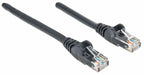 Intellinet Network Patch Cable, Cat6, 2m, Black, CCA, U/UTP, PVC, RJ45, Gold Plated Contacts, Snagless, Booted, Lifetime Warranty
