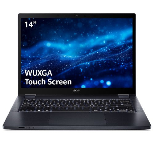 Acer TravelMate TMP414RN-53-TCO-52C7 Intel® Core™ i5 i5-1335U Hybrid (2-in-1) 35.6 cm (14") Touchscreen WUXGA 8 GB DDR4-SDRAM 256 GB SSD Wi-Fi 6E (802.11ax) Windows 11 Pro Blue