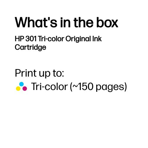 HP CH562EE/301 Printhead cartridge color, 150 pages ISO/IEC 24711 3ml for HP DeskJet 1000/1010/Envy 5530/OfficeJet 4630