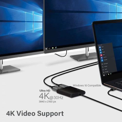 ALOGIC USB-C to Dual DisplayPort 2.0 Adapter-4K-30Hz