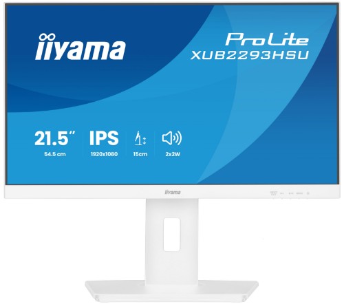 iiyama ProLite 21.5” IPS monitor with a three-side borderless design, integrated USB hub, 100Hz refresh rate and height-adjustable stand