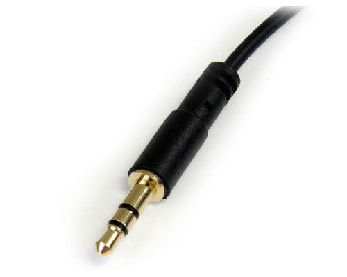 StarTech.com 1 ft Slim 3.5mm to Right Angle Stereo Audio Cable - M/M