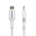 StarTech.com 10ft (3m) USB-C Charging Cable, Charge & Sync, 60W (3A) PD, USB 2.0 Laptop Charger Cable, TPE Jacket - White USB C Charging Cord