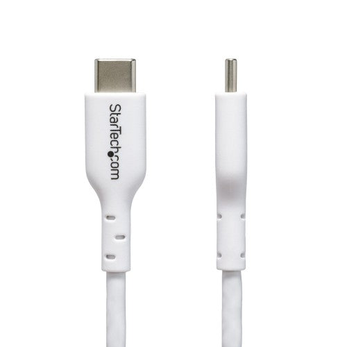 StarTech.com 10ft (3m) USB-C Charging Cable, Charge & Sync, 60W (3A) PD, USB 2.0 Laptop Charger Cable, TPE Jacket - White USB C Charging Cord