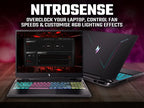Acer Nitro 16 AN16-41 Gaming Laptop - AMD Ryzen 7 7735HS, 16GB, 1TB SSD, NVIDIA GeForce RTX 4060 8G, "WQXGA IPS 165Hz DDS, Windows 11, Black