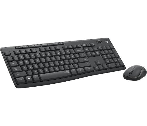 Logitech MK295 Silent keyboard Mouse included Office RF Wireless QWERTZ German Graphite