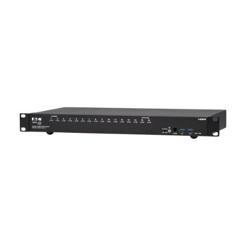 Tripp Lite B024-H4U16 16-Port 4K HDMI/USB KVM Switch - 4K 60 Hz Video/Audio, USB Peripheral Sharing, 1U Rack-Mount