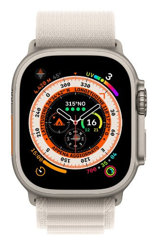 Apple Watch Ultra OLED 49 mm Digital 410 x 502 pixels Touchscreen 4G Titanium Wi-Fi GPS (satellite)