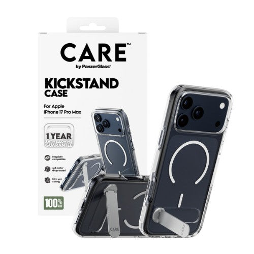 PanzerGlass CARE by ® Feature Case Transparent w. Kickstand & MagSafe iPhone 17 Pro Max