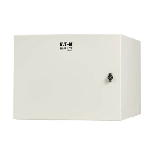 Tripp Lite SRN4G9USDP SmartRack Industrial Enclosure with Lock - NEMA 4, Wall Mount, Metal Construction, Hinged Back, 32 in. Depth, 9U, Gray