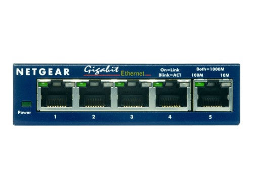 NETGEAR GS105 Unmanaged Gigabit Ethernet (10/100/1000) Blue