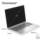 HP ProBook 4 G2i 16 AI PC Intel Core 7 350 Laptop 40.6 cm (16") WUXGA 16 GB DDR5-SDRAM 512 GB SSD Wi-Fi 6E (802.11ax) Windows 11 Pro Silver