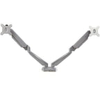 StarTech.com Desk Mount Dual Monitor Arm with USB & Audio, Desk Clamp VESA Mount for up to 32" (17.6lb/8kg) Displays, Ergonomic Full Motion Dual Monitor Arm - Silver