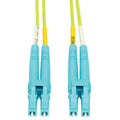 Tripp Lite N820-02M-OM5 100G Duplex Multimode 50/125 OM5 LSZH Fiber Optic Cable (LC/LC), Lime Green, 2 m