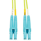 Tripp Lite N820-03M-OM5 100G Duplex Multimode 50/125 OM5 LSZH Fiber Optic Cable (LC/LC), Lime Green, 3 m