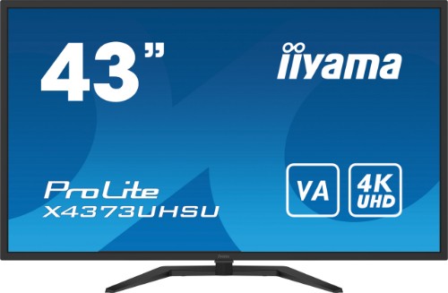 iiyama ProLite 43" large format desktop monitor with 4K resolution, offering you the power of four displays packed into one