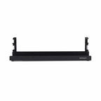 StarTech.com Under Desk Cable Management Tray, Length Adjustable Cable Organizer, Clamp-On Installation, No Drilling Required, Power Bar Holder, Black