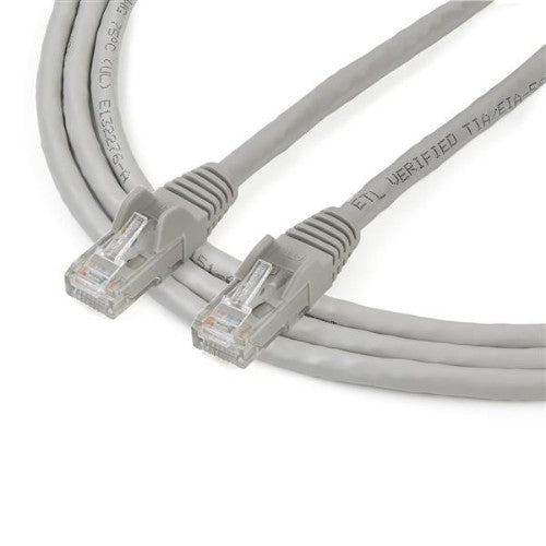 StarTech.com 2m CAT6 Ethernet Cable - Grey CAT 6 Gigabit Ethernet Wire -250MHz 100W PoE RJ45 UTP Network/Patch Cord Snagless w/Strain Relief Individually Tested