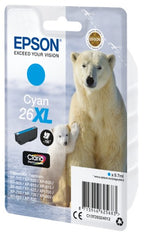 Epson C13T26324012/26XL Ink cartridge cyan high-capacity XL, 700 pages 9,7ml for Epson XP 600