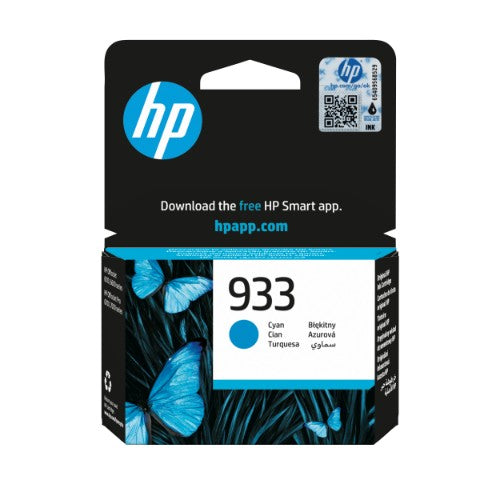 HP CN058AE/933 Ink cartridge cyan, 330 pages ISO/IEC 24711 4ml for HP OfficeJet 6100/7510/7610