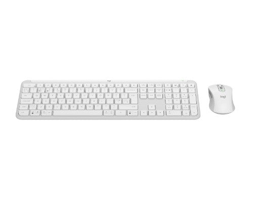 Logitech 920-012598 keyboard Mouse included Office RF Wireless + Bluetooth QWERTY UK English White