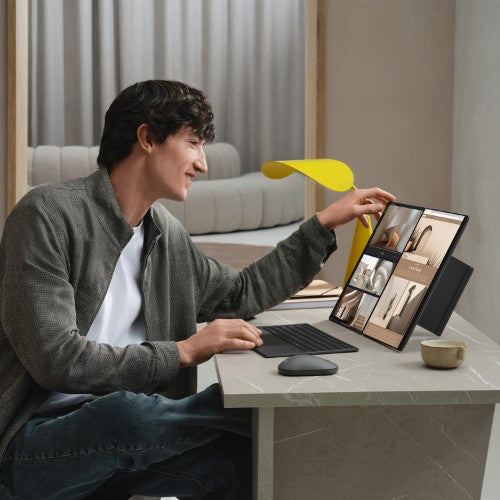 ASUS Zenbook Duo UX8407AA-SNADPWW Copilot+ PC Intel Core Ultra X9 388H Laptop 35.6 cm (14") Touchscreen 3K 32 GB LPDDR5x-SDRAM 1 TB SSD Wi-Fi 7 (802.11be) Windows 11 Home Grey