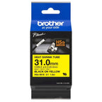 Brother HSE-661E Heat Shrink Tubes black on yellow 31mm x 1,5m for Brother P-Touch TZ 3.5-36mm HSE