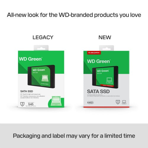 Western Digital Green WD ™ SATA SSD 2,5"/7 mm POWERED BY SANDISK 500 GB