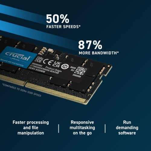 Crucial CT16G56C46S5 memory module 16 GB 1 x 16 GB DDR5 262-pin SO-DIMM ECC