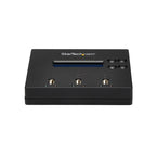StarTech.com Standalone 1 to 2 USB Thumb Drive Duplicator and Eraser, Multiple USB Flash Drive Copier, System and File and Whole-Drive Copy at 1.5 GB/min, Single and 3-Pass Erase, LCD Display - TAA