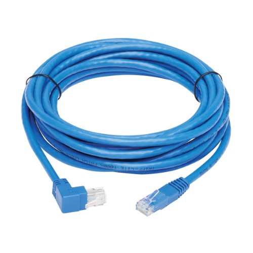 Tripp Lite N204-015-BL-UP Up-Angle Cat6 Gigabit Molded UTP Ethernet Cable (RJ45 Right-Angle Up M to RJ45 M), Blue, 15 ft. (4.57 m)