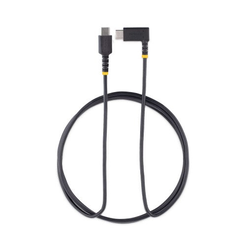 StarTech.com 6.6ft (2m) USB-C Fast Charging Cable, Rugged, Right-Angled, Charge & Sync, 60W (3A) PD, USB 2.0, TPE Jacket and Aramid Fiber - USB C Charging Cord