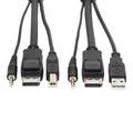 Tripp Lite DisplayPort KVM Cable Kit, 3 in 1 - 4K DisplayPort, USB, 3.5 mm Audio (3xM/3xM), 4:4:4, 1.83 m, Black