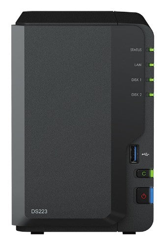 Synology DiskStation DS223 NAS Mini Tower Realtek RTD1619B 2 GB DDR4 8 TB HDD DiskStation Manager Black