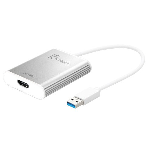j5create JUA354 USB™ 3.0 to 4K HDM™ Display Adapter, Silver
