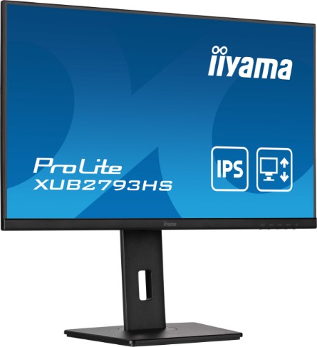 iiyama ProLite 27” Full HD IPS monitor with edge-to-edge design, perfect for multi-monitor setups with height adjustable stand