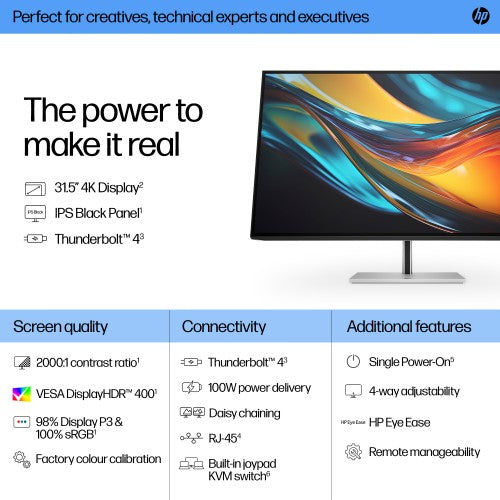 HP Series 7 Pro 31.5 inch 4K Thunderbolt 4 Monitor - 732pk