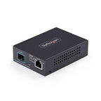 StarTech.com 10GbE Multi-Gigabit Open SFP+ Fiber Media Converter, 10G/5G/2.5G/1G/100M, Copper to 10GBASE-X SFP+, Single-Mode, Multi-Mode, 16K Jumbo Frames, TAA