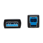 Tripp Lite U328F-20M USB 3.2 Gen 1 Plenum-Rated Fiber Active Optical Cable (AOC) - 5 Gbps, (A to B M/M), Black, 20 m