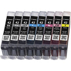 Canon 6384B010/CLI-42 Ink cartridge multi pack Bk,C,M,Y,LC,LM, GY,LGY 835 Photos 8x13ml Pack=8 for Canon Pixma Pro 100