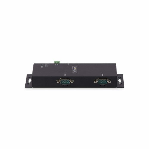 StarTech.com 2-Port Serial to Ethernet Adapter, IP Serial Device Server For Remote RS232 Devices, Wall/DIN Rail Mountable, Metal Housing, RJ45 LAN to DB9 Serial Converter, TAA
