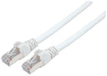 Intellinet Network Patch Cable, Cat6, 0.5m, White, Copper, S/FTP, LSOH / LSZH, PVC, RJ45, Gold Plated Contacts, Snagless, Booted, Lifetime Warranty