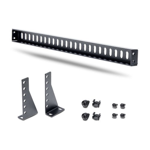 StarTech.com 1U Rack Mountable Cable Lacing Bar w/Adjustable Depth, Cable Support Guide For Organized 19" Racks/Cabinets, Horizontal Cable Guide For Patch Panels/Switches/PDUs