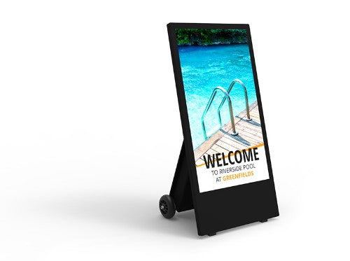 Allsee Technologies HOAB43HD8 Signage Display Digital A-board 109.2 cm (43") Wi-Fi 1500 cd/m² Black Built-in processor Android 7.1 24/7