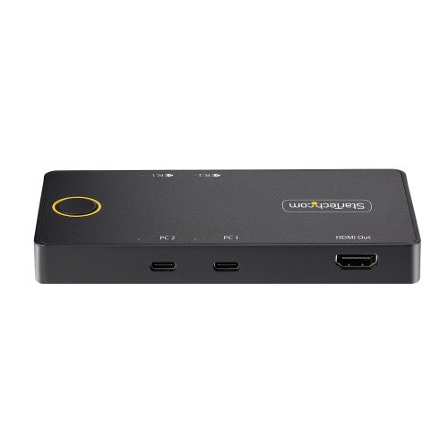 StarTech.com 2-Port USB-C KVM Switch, Single-4K 60Hz HDMI Monitor, Dual-100W Power Delivery Pass-through Ports, Bus Powered, USB Type-C/USB4/Thunderbolt 3/4 Compatible - Small Form Factor