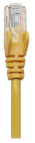 Intellinet Network Patch Cable, Cat5e, 1m, Yellow, CCA, U/UTP, PVC, RJ45, Gold Plated Contacts, Snagless, Booted, Lifetime Warranty